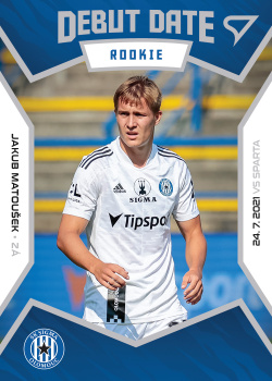 Jakub Matousek Sigma Olomouc SportZoo FORTUNA:LIGA 2021/22 1. serie Debut Date Rookie #DR08